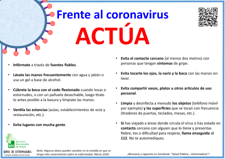 Imagen Medidas preventivas y recomendaciones de salud pública como consecuencia de la situación y evolución del coronavirus (COVID-19).